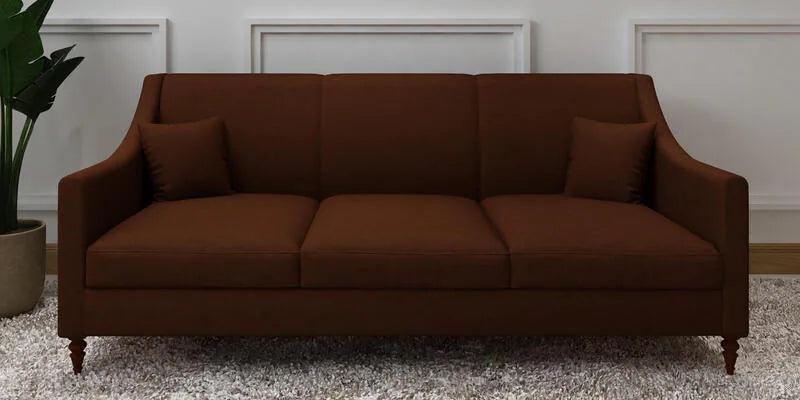 Fabric 3 Seater Sofa In Steel Grey Color - Ouch Cart 
