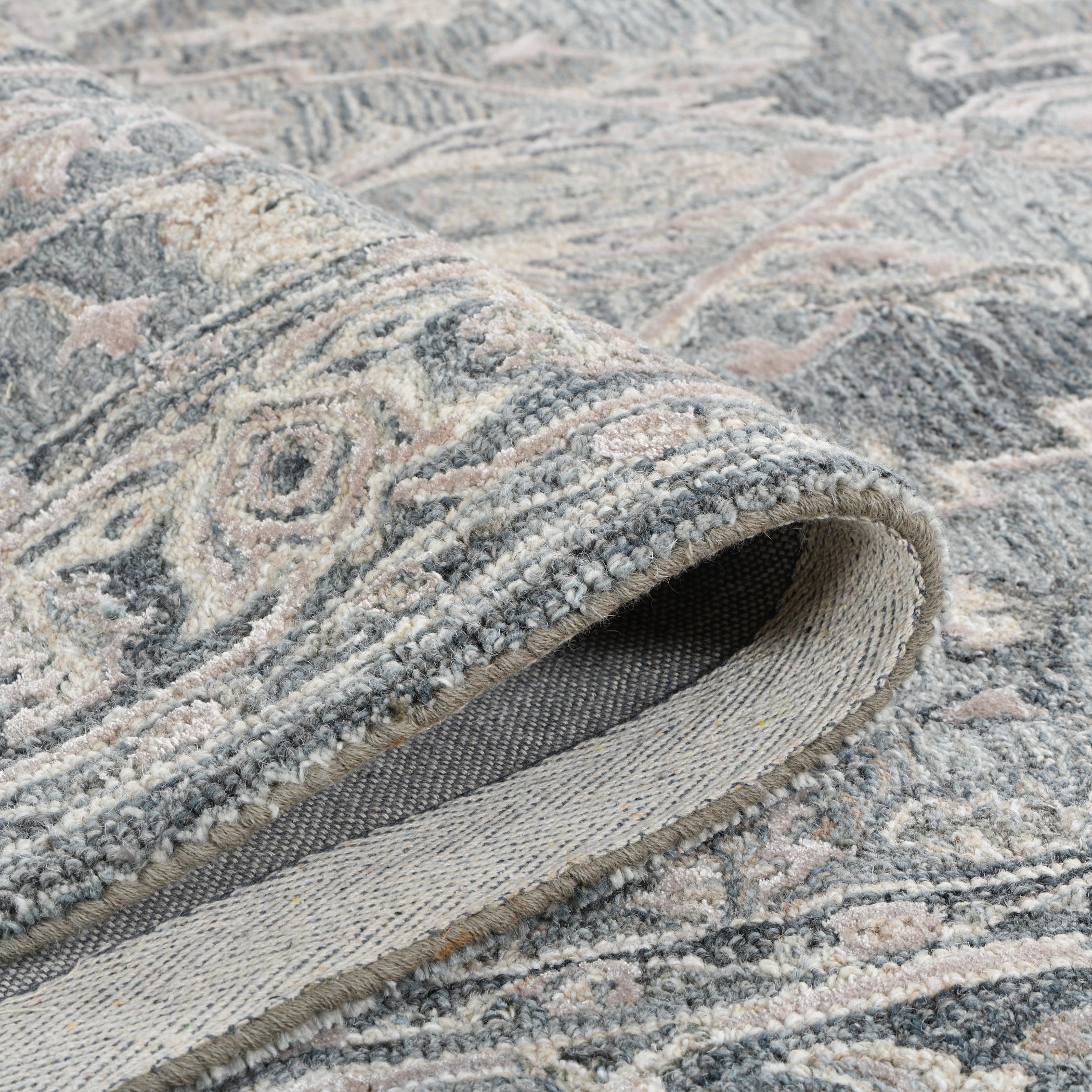 Saraswati Global Rug  Luxury Handcrafted Floral Area Rug - 8x10 Feet, Premium  Wool, Anti-Skid & Anti Slip Cotton Backing Carpet , Ideal for Bedroom, Living Room, and Dining Room, Kids Room, Office.