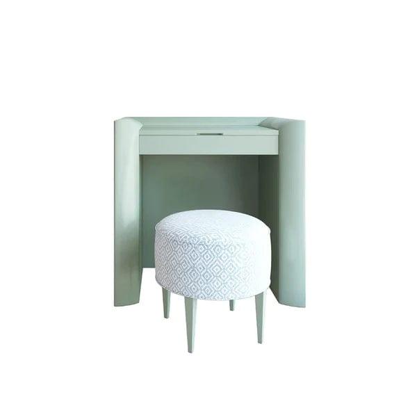 Cora Vanity Dressing Table With Stool, One Storage Drawers Makeup Vanity Set, Dressing Cosmetic Desk with Large Tabletop for Girls - Ouch Cart 