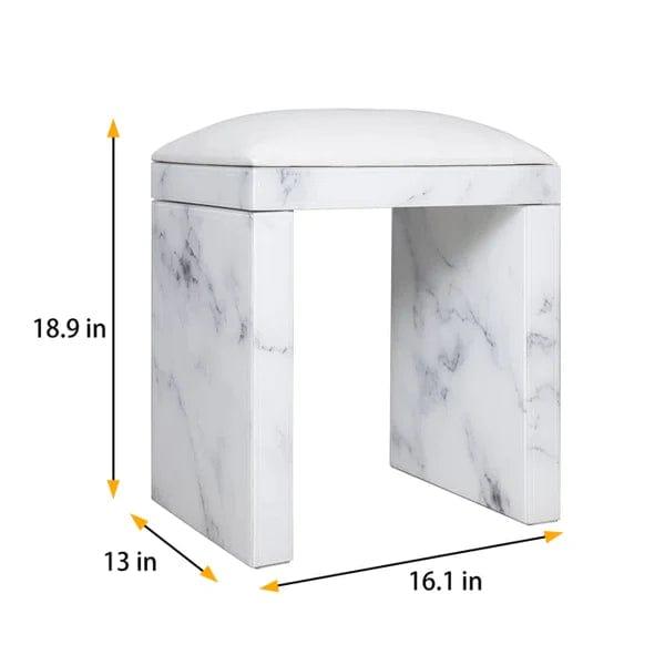 Maximilian Vanity Dressing Table With Stool & Mirror | 2 Storage Drawers Makeup Vanity Set | Dressing Cosmetic Desk with Large Tabletop for Girls - Ouch Cart 