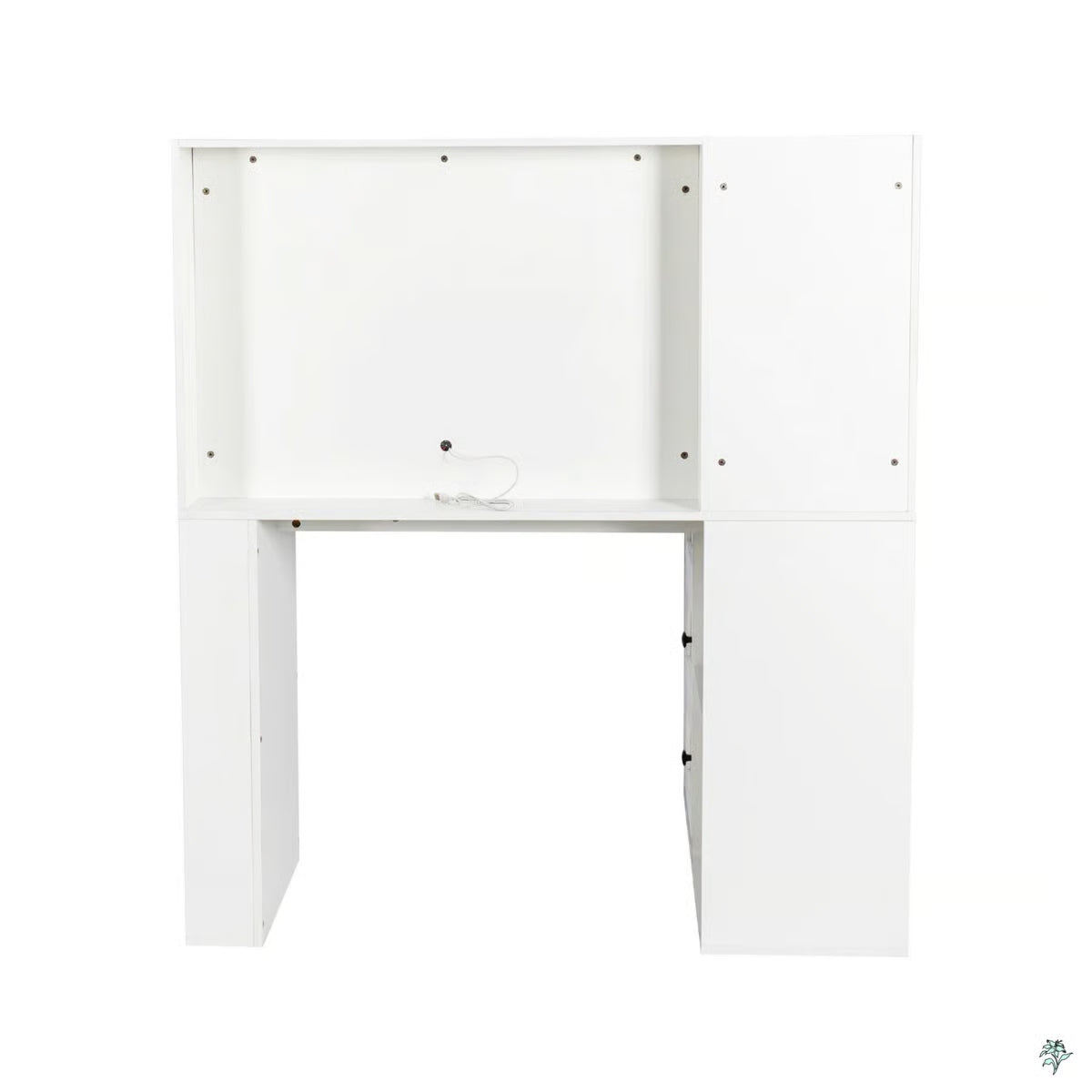Vanity Desk with LED Lights, Power Strip, 3 Large Drawers – Makeup Organizer