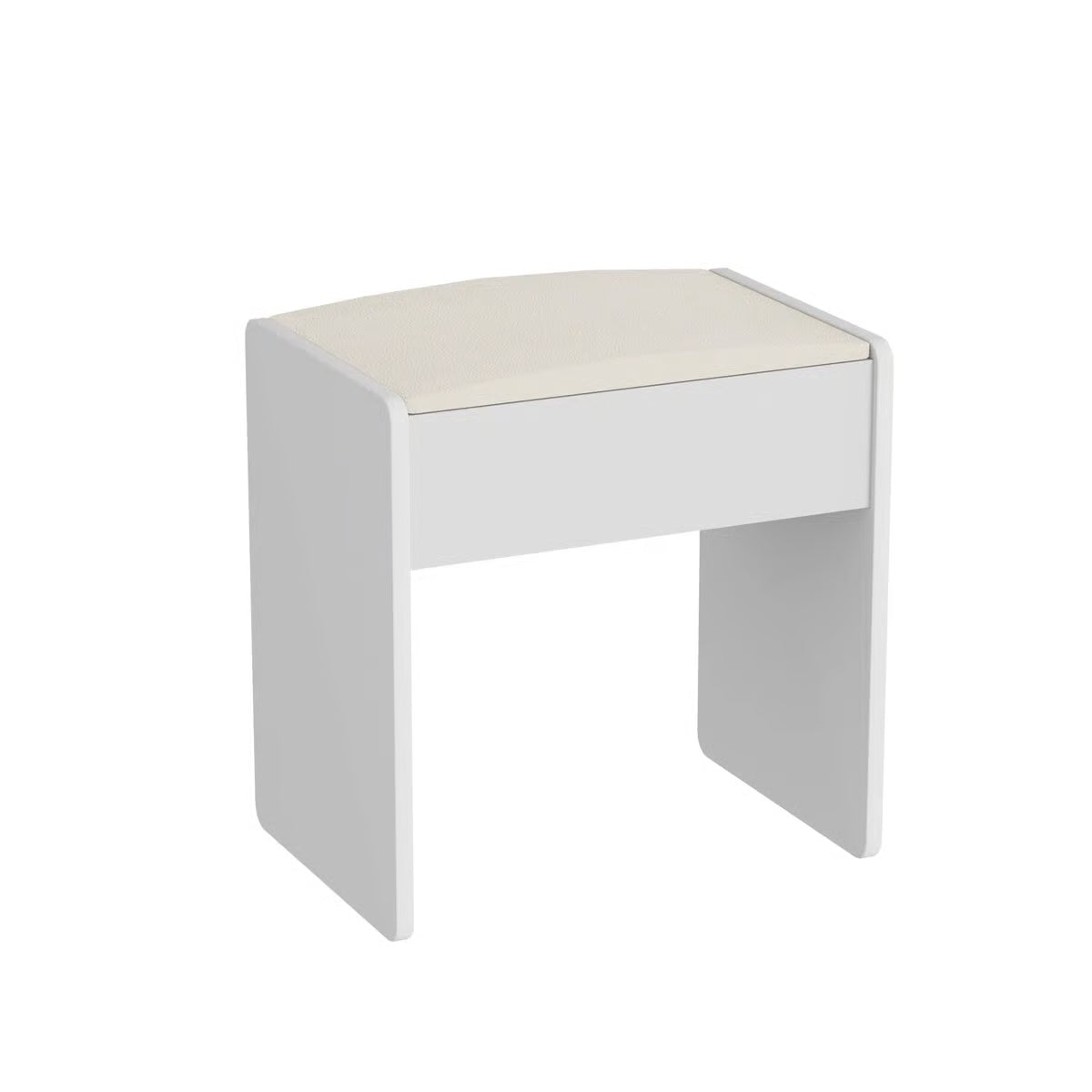 Vanity Table With LED-Lit Mirror With Power Outlet And Hairdryer Shelving, With 4 Drawers And Upholstered Stool, Brightness Adjustable In 3 Lighting Modes, Storage Table,43.3"L *15.7"W