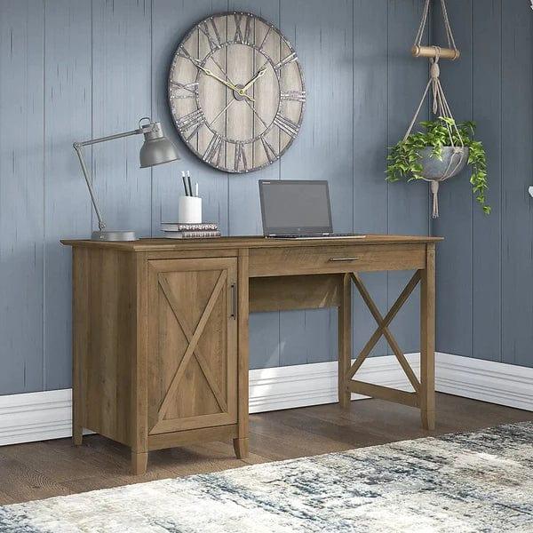 Sigurour Solid Wood Veda Desk in Grey - Ouch Cart 