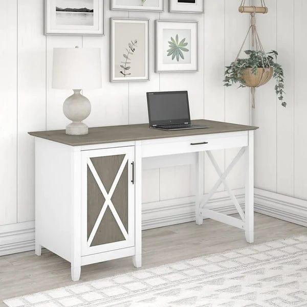 Sigurour Solid Wood Veda Desk in Grey - Ouch Cart 