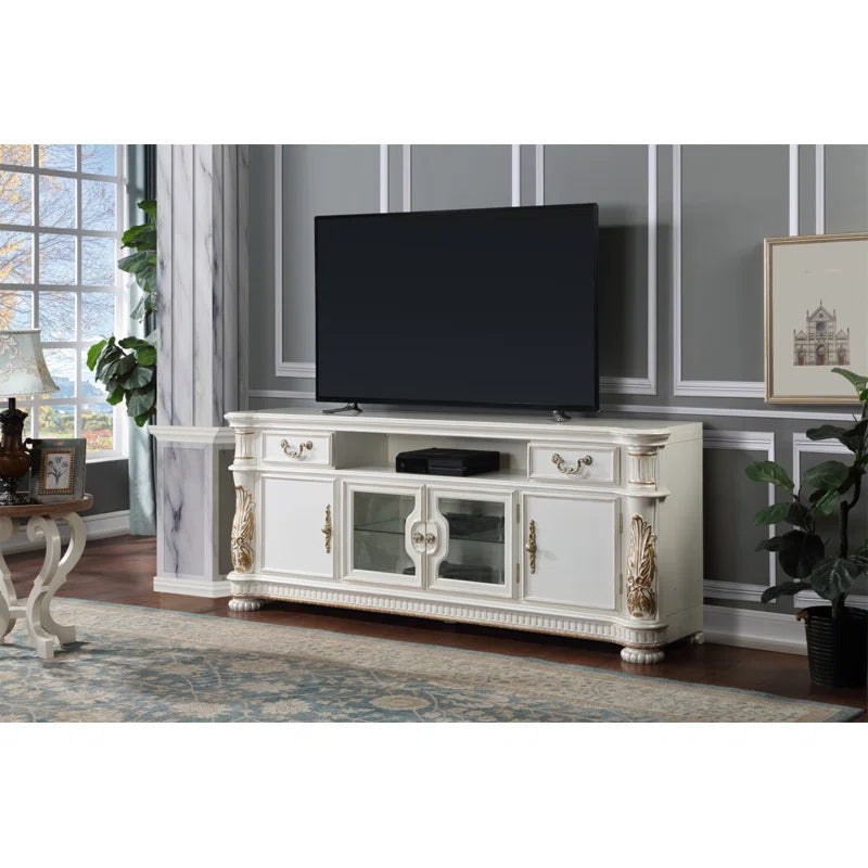 Vendome 2-Drawer TV Stand in Antique Pearl - OUCHCART | Cabinet