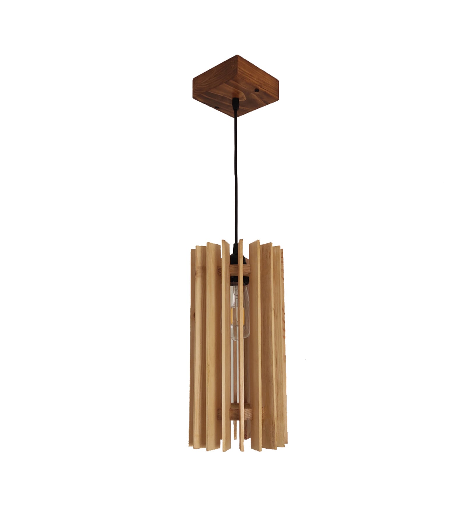 Ventus Beige Wooden Single Hanging Lamp (BULB NOT INCLUDED)