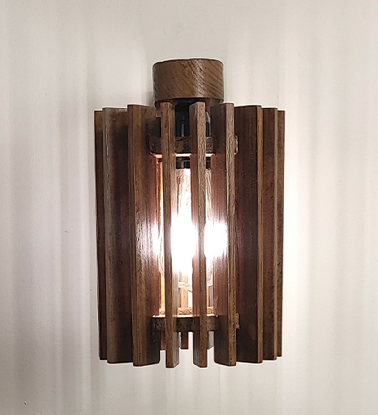 Ventus Brown Wooden Wall Light (BULB NOT INCLUDED)