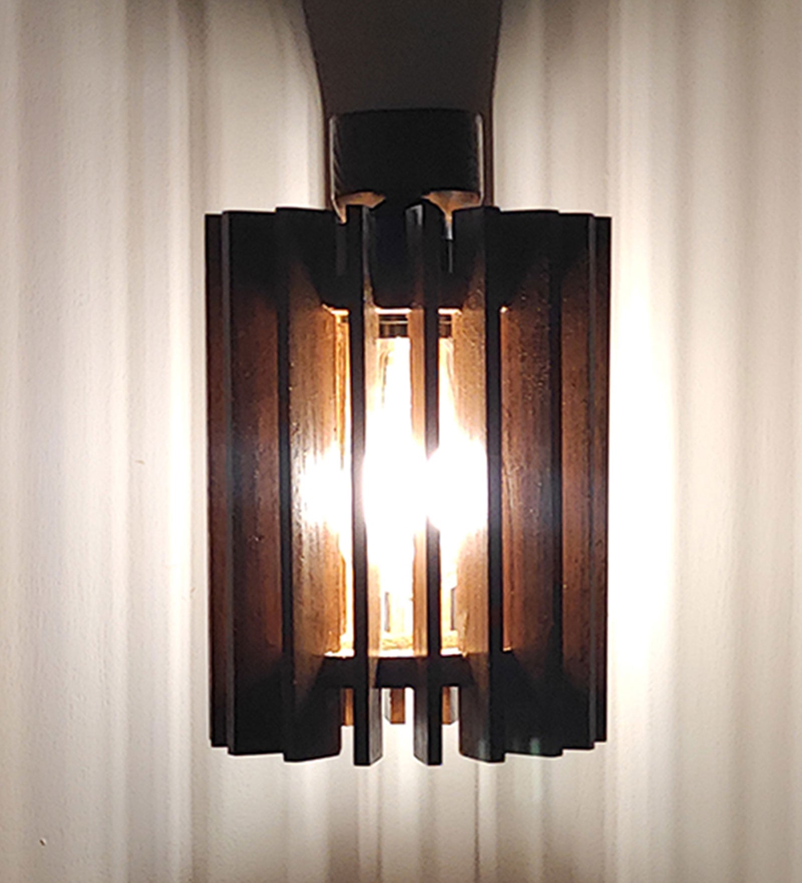 Ventus Brown Wooden Wall Light (BULB NOT INCLUDED)