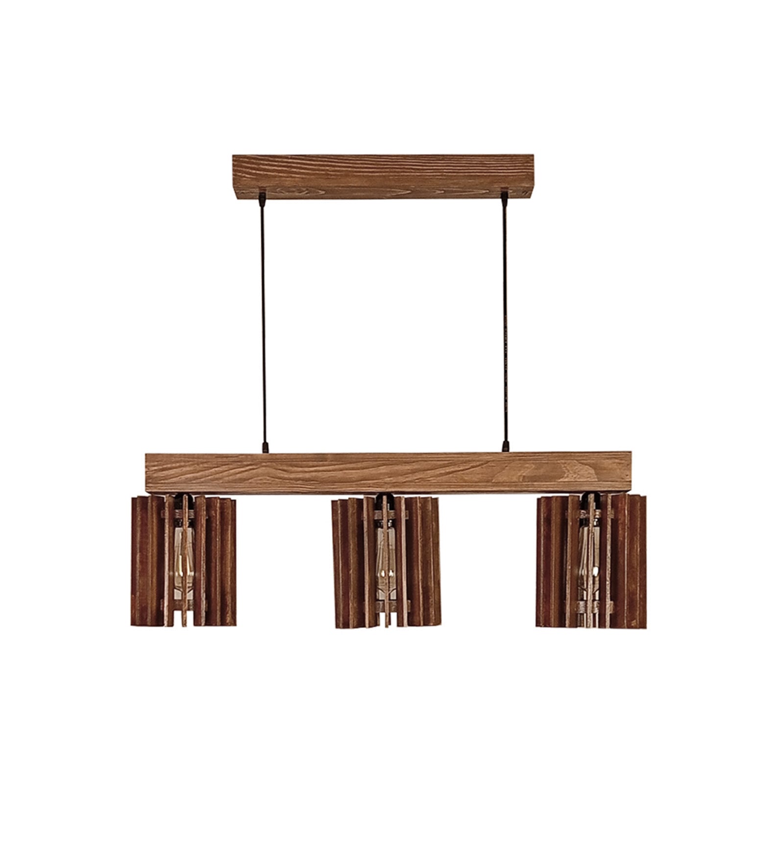 Ventus Brown Wooden Series Hanging Lamp (BULB NOT INCLUDED)