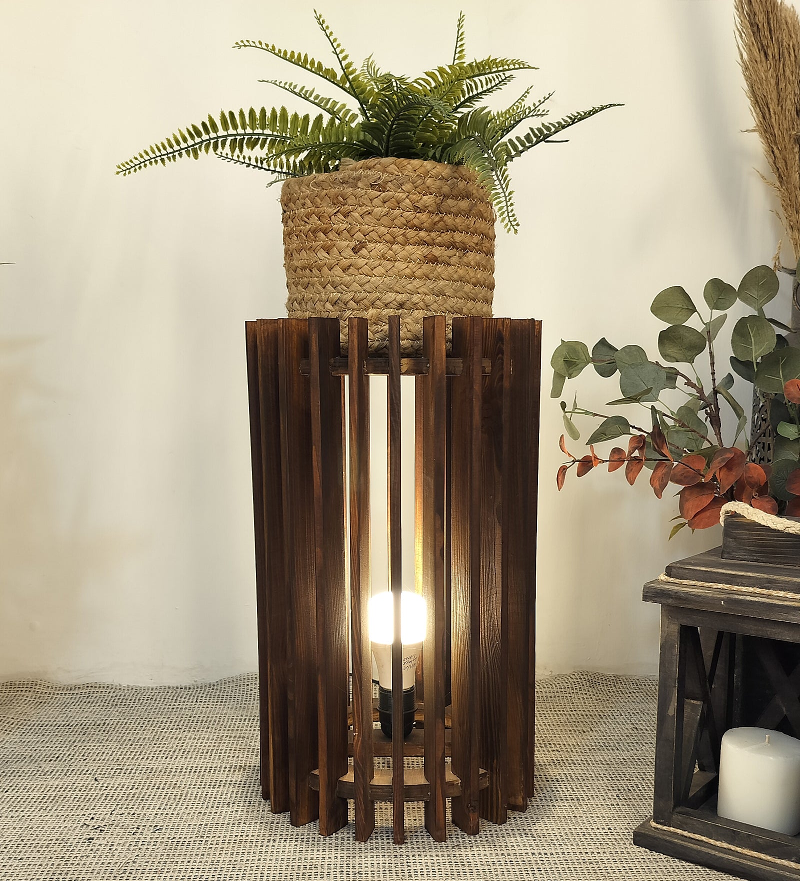 Ventus Sidekick Wooden Floor Lamp (BULB NOT INCLUDED)