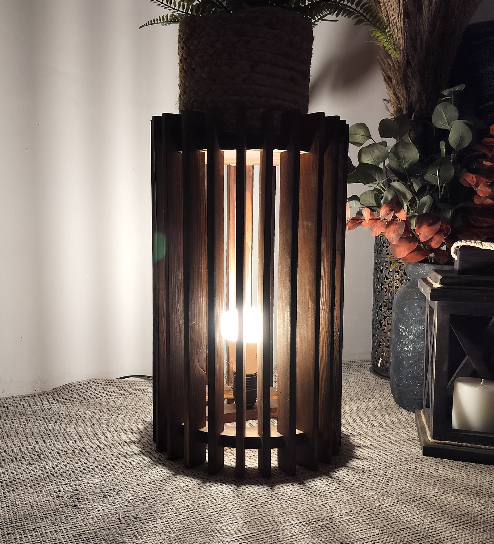 Ventus Sidekick Wooden Floor Lamp (BULB NOT INCLUDED)