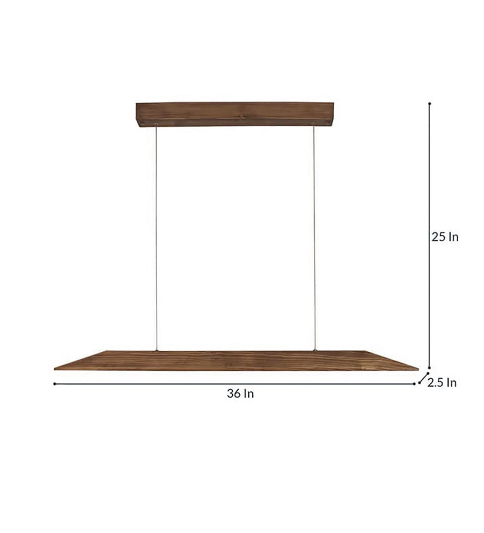 Venus 36 Brown Wooden LED Hanging Lamp