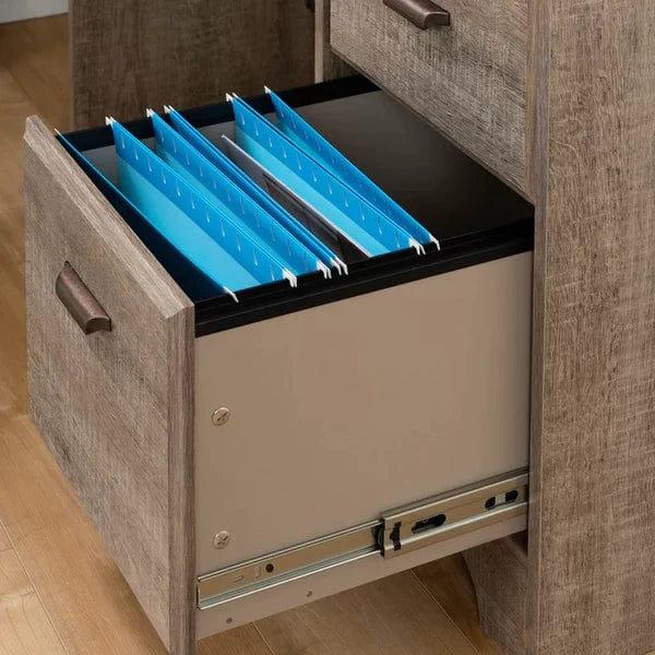 Martin Designs Modern Home Office Writing Desk with File Storage Drawer, Computer Table with Keyboard Tray - Ouch Cart 