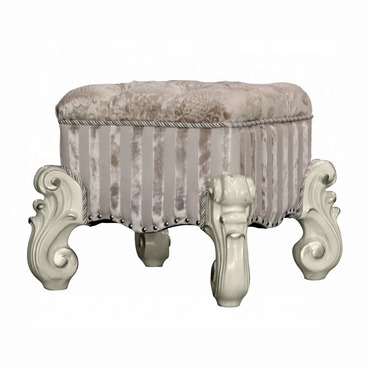 Ouch Cart Luxury Vanity Dressing Table Set with Mirror & Stool