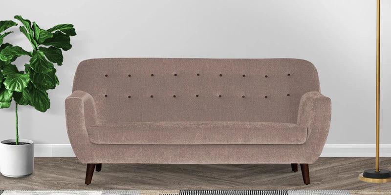 Fabric 3 Seater Sofa In Kadhi Beige Colour - Ouch Cart 