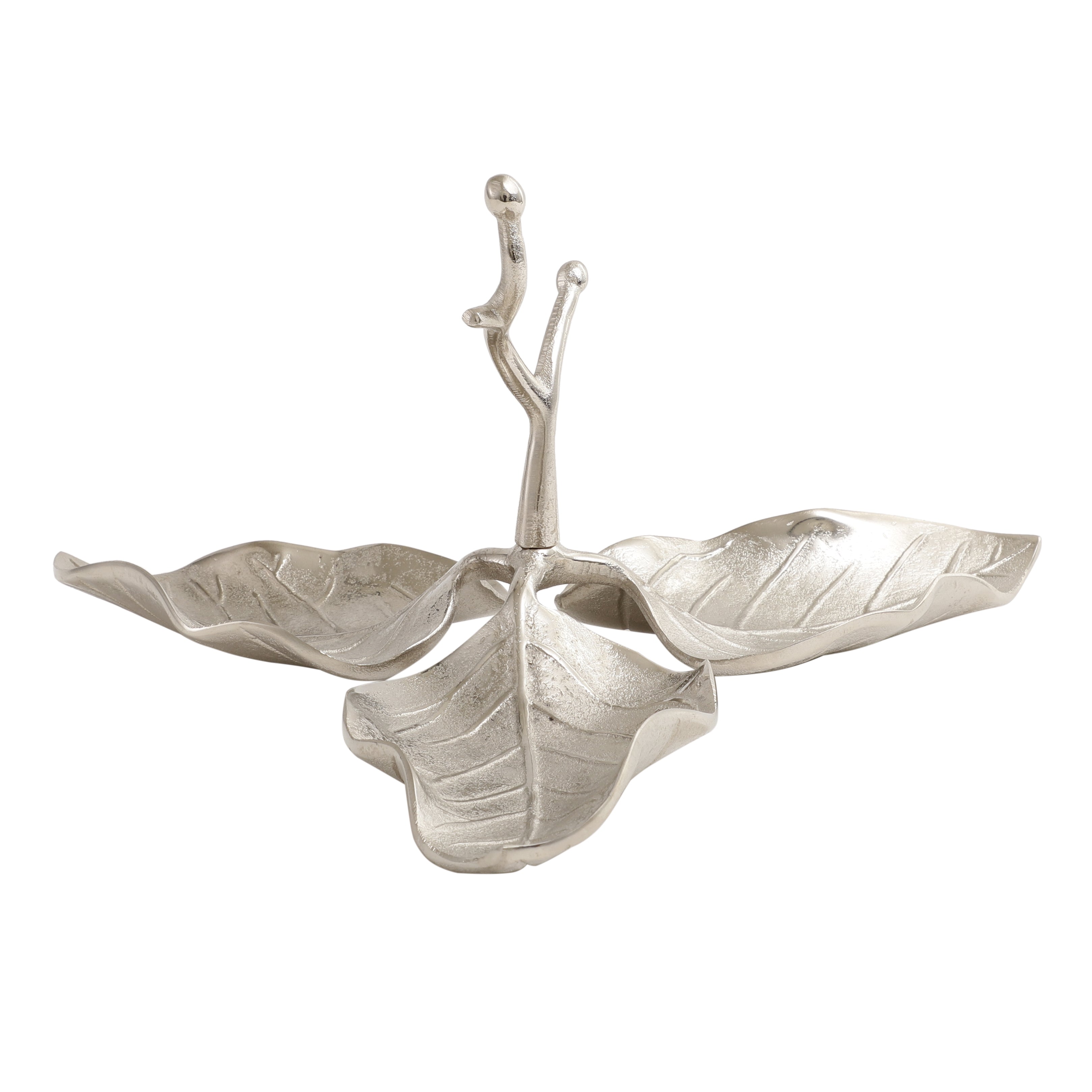 3 Leaf Decorative Silver Platter