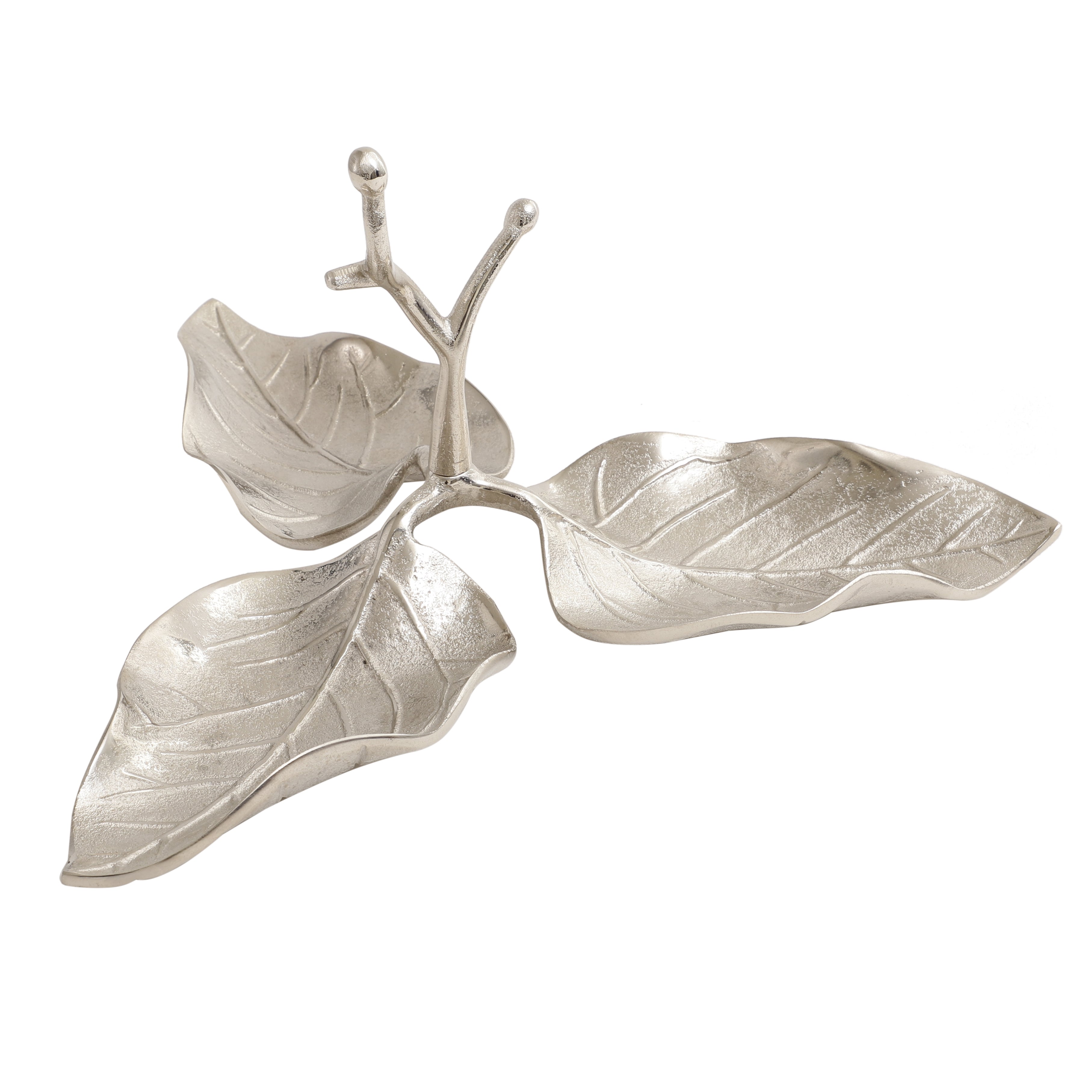 3 Leaf Decorative Silver Platter