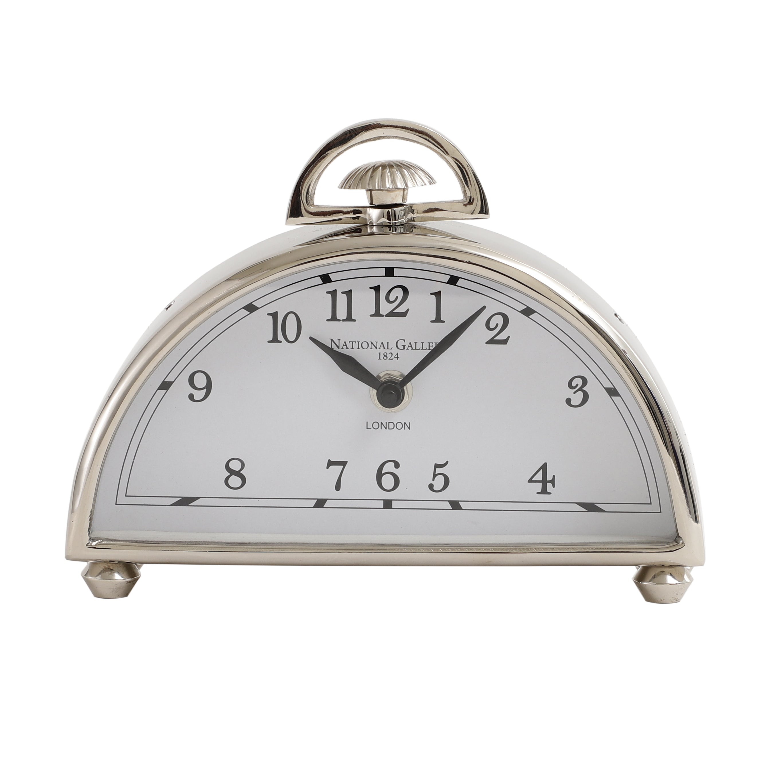 Luna Desk Clock In Silver