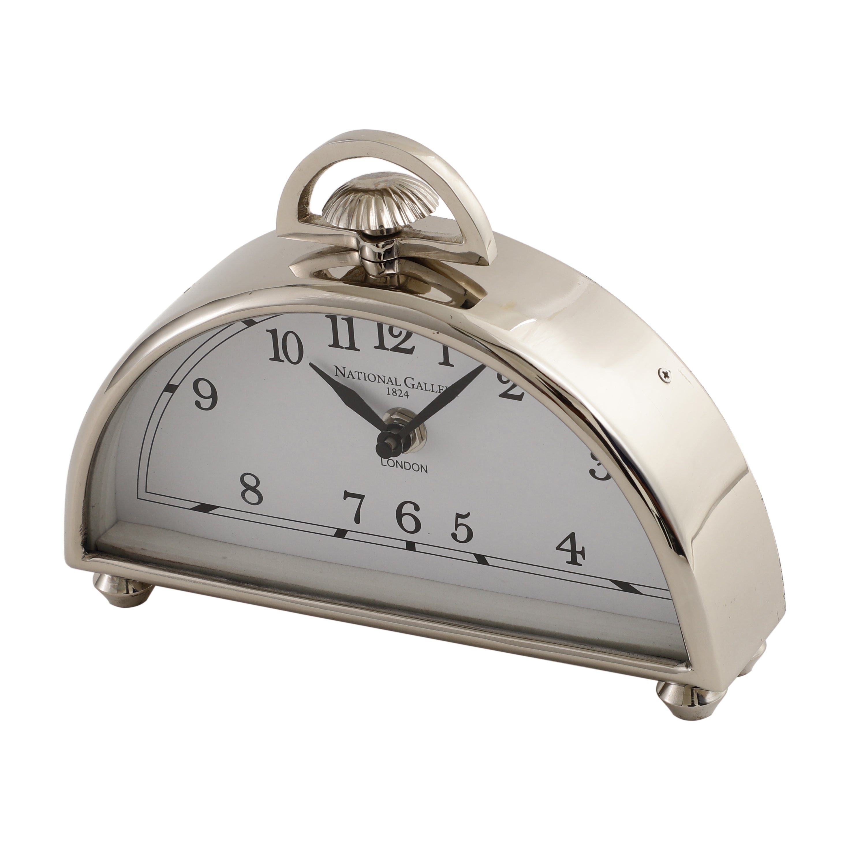 Luna Desk Clock In Silver