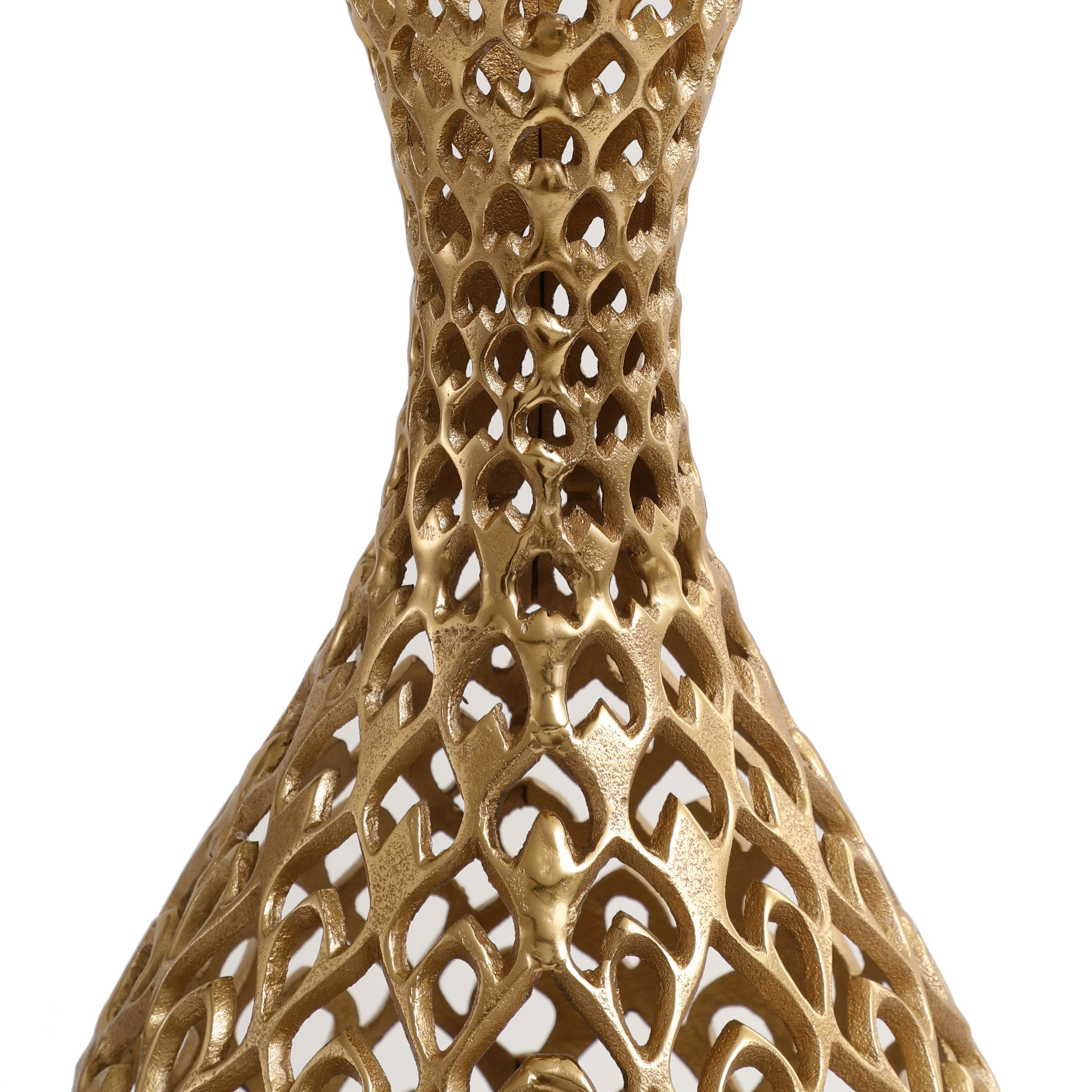 Cavendish Ornate Metal Floor Vase In Gold