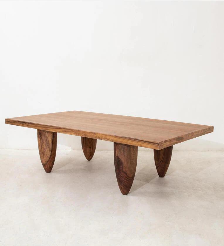 Solid wood Coffee Table In Brown Colour - Ouch Cart 