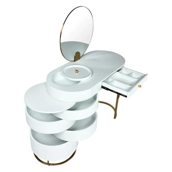Park LI Wide Vanity with Mirror with stool dressing - Ouch Cart 