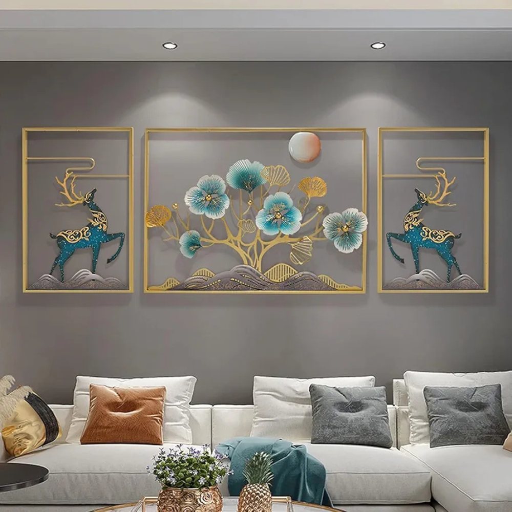 Home Decoration, Living room, drwaing room & Bedroom Floral Golden Frames,