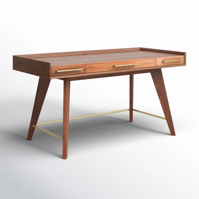 Timeless Solid Wood Writing Desk: Crafting Excellence with Every Detail"