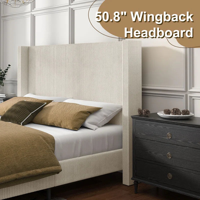 Wauseon Corduroy Upholstered Bed