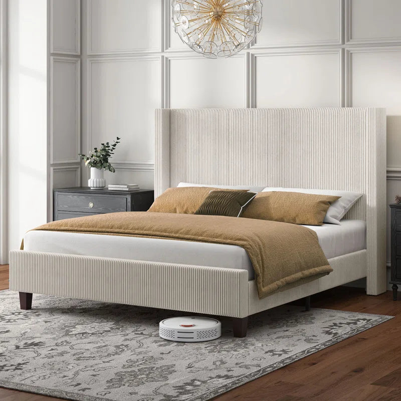 Wauseon Corduroy Upholstered Bed