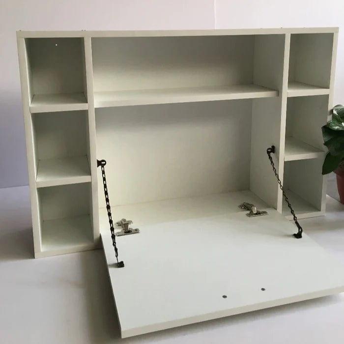 Wall-Mounted Floating Table Laptop Home Office Desk With Drawer - Ouch Cart 
