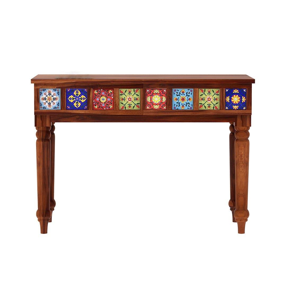 Boho Console Table (Honey Finish) - Ouch Cart 