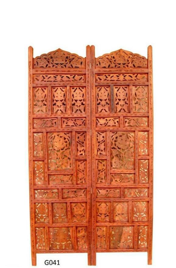 4 Panel Sheesham Wooden Partitions Room Dividers Screen Separators for Living Room Wooden Room Divider Partition Wooden Screen Wooden Separator Home & Kitchen - Ouch Cart 