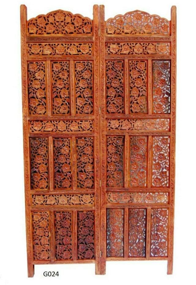 4 Panel Sheesham Wooden Partitions Room Dividers Screen Separators for Living Room Wooden Room Divider Partition Wooden Screen Wooden Separator Home & Kitchen - Ouch Cart 