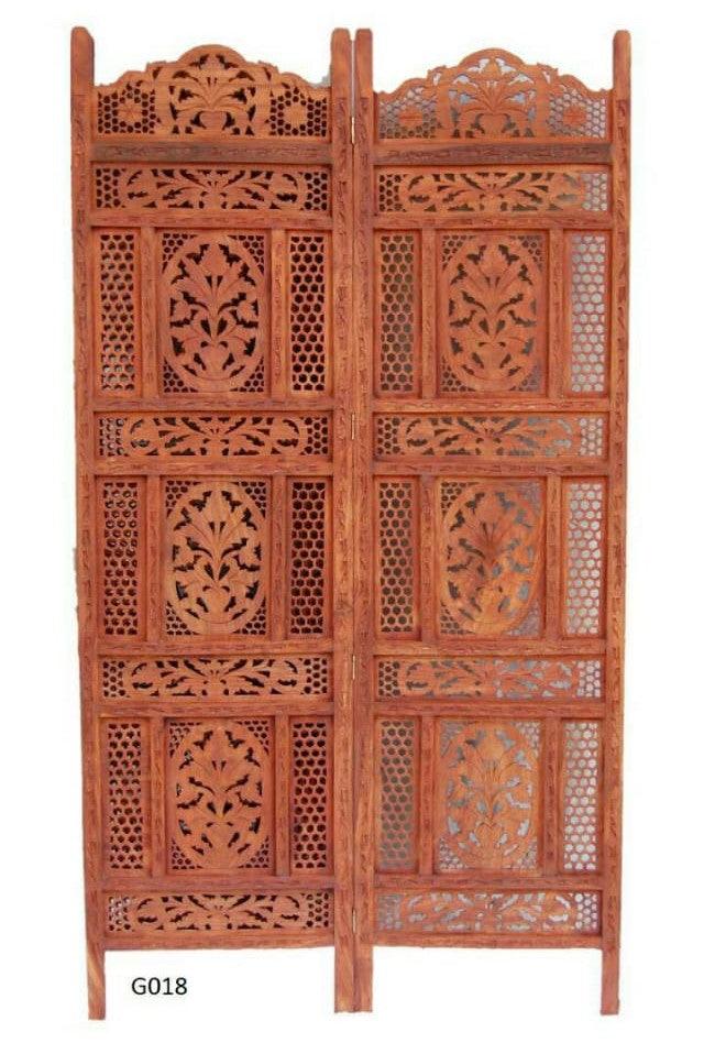 Wooden Partition/Room Divider (Brown) 4 Panal - Ouch Cart 