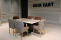 6-Seater Dining Table Set with Stunning Onex Marble Top – A Perfect Blend of Luxury and Functionality