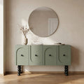 Modern Sage Green Sideboard Cabinet with 4 Doors