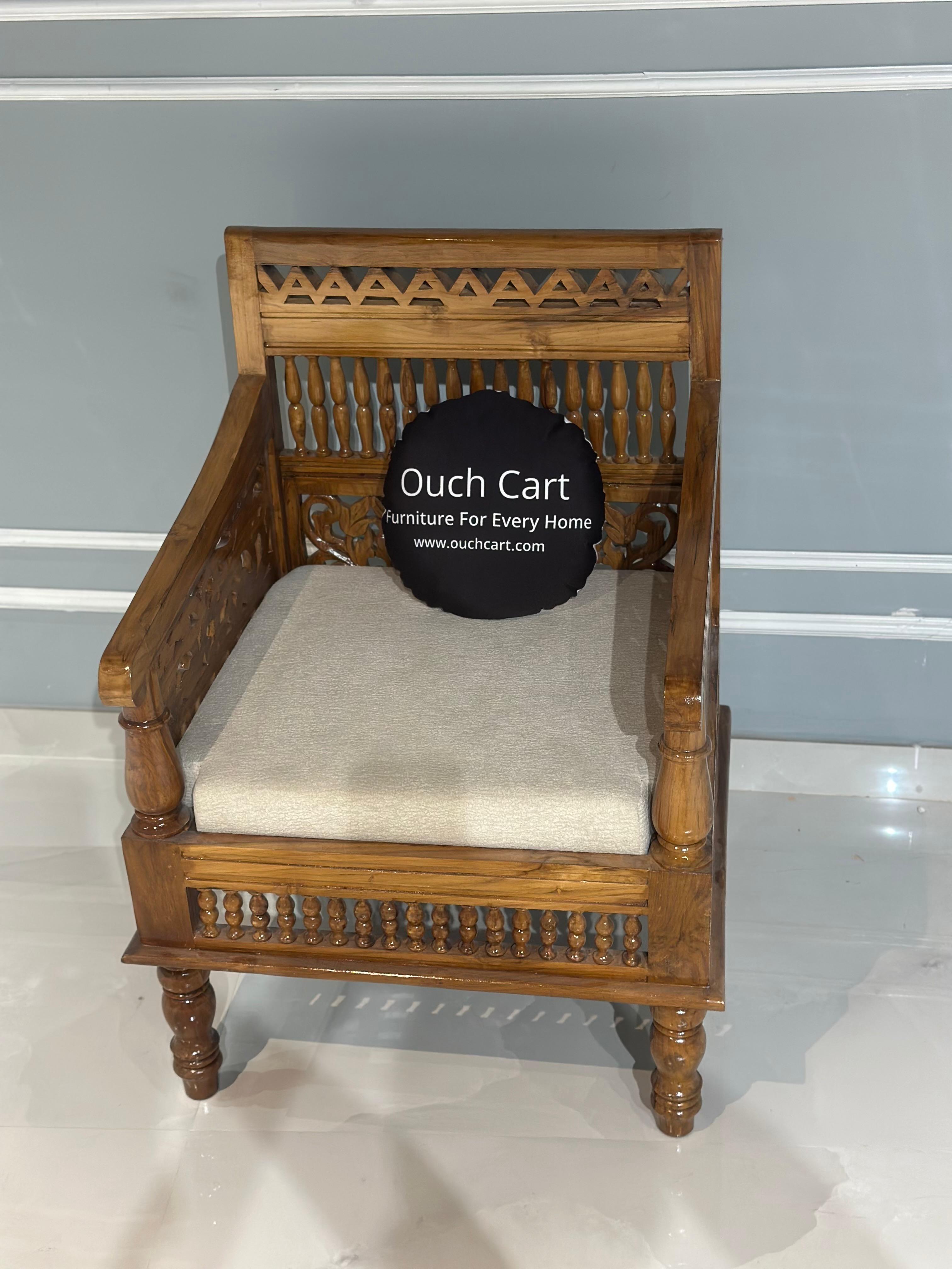 Handmade Pure Sheesham Wood Antique Seating Chair