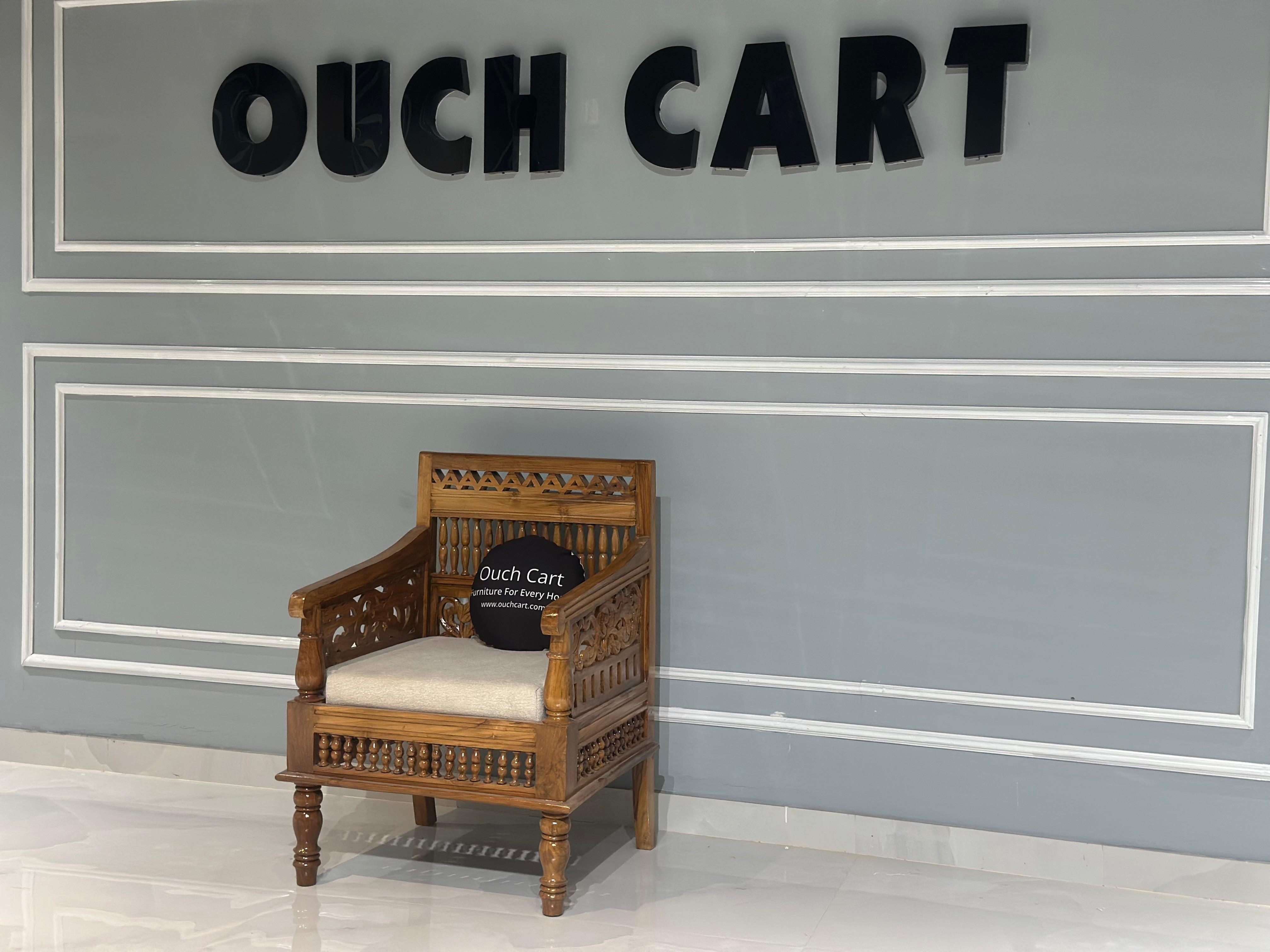 Handmade Pure Sheesham Wood Antique Seating Chair