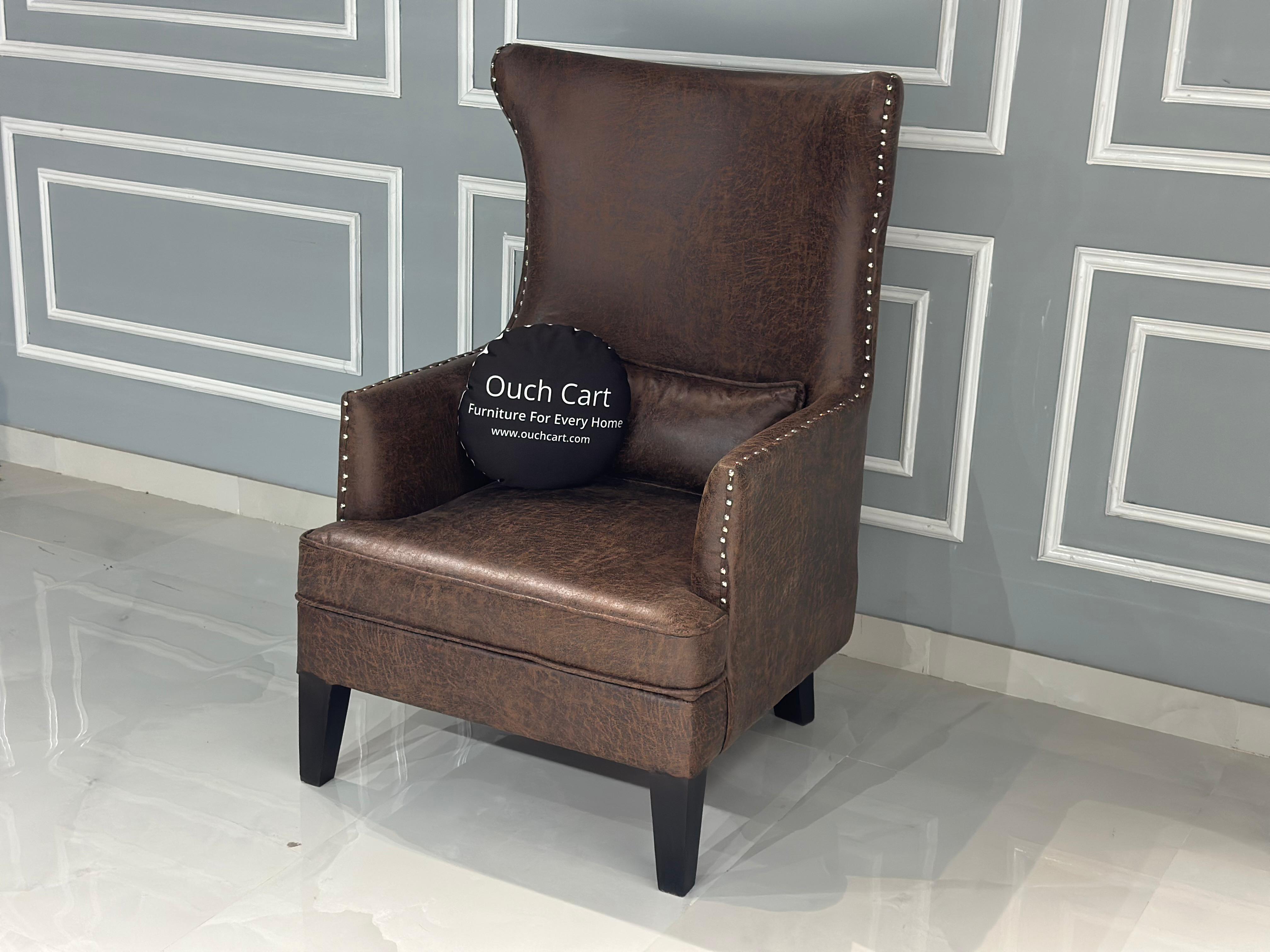 Luxurious Wingback Chair with Wide Tufted Back for Ultimate Comfort