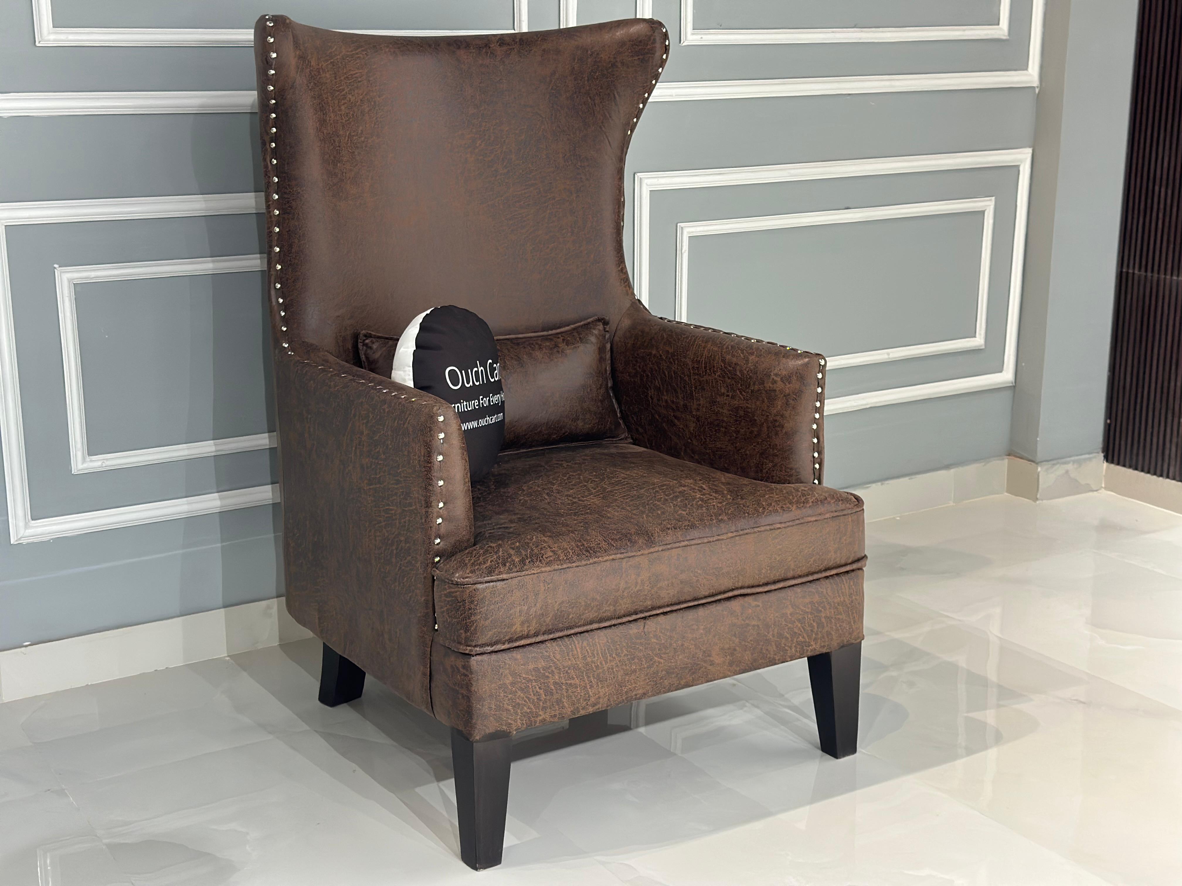 Luxurious Wingback Chair with Wide Tufted Back for Ultimate Comfort