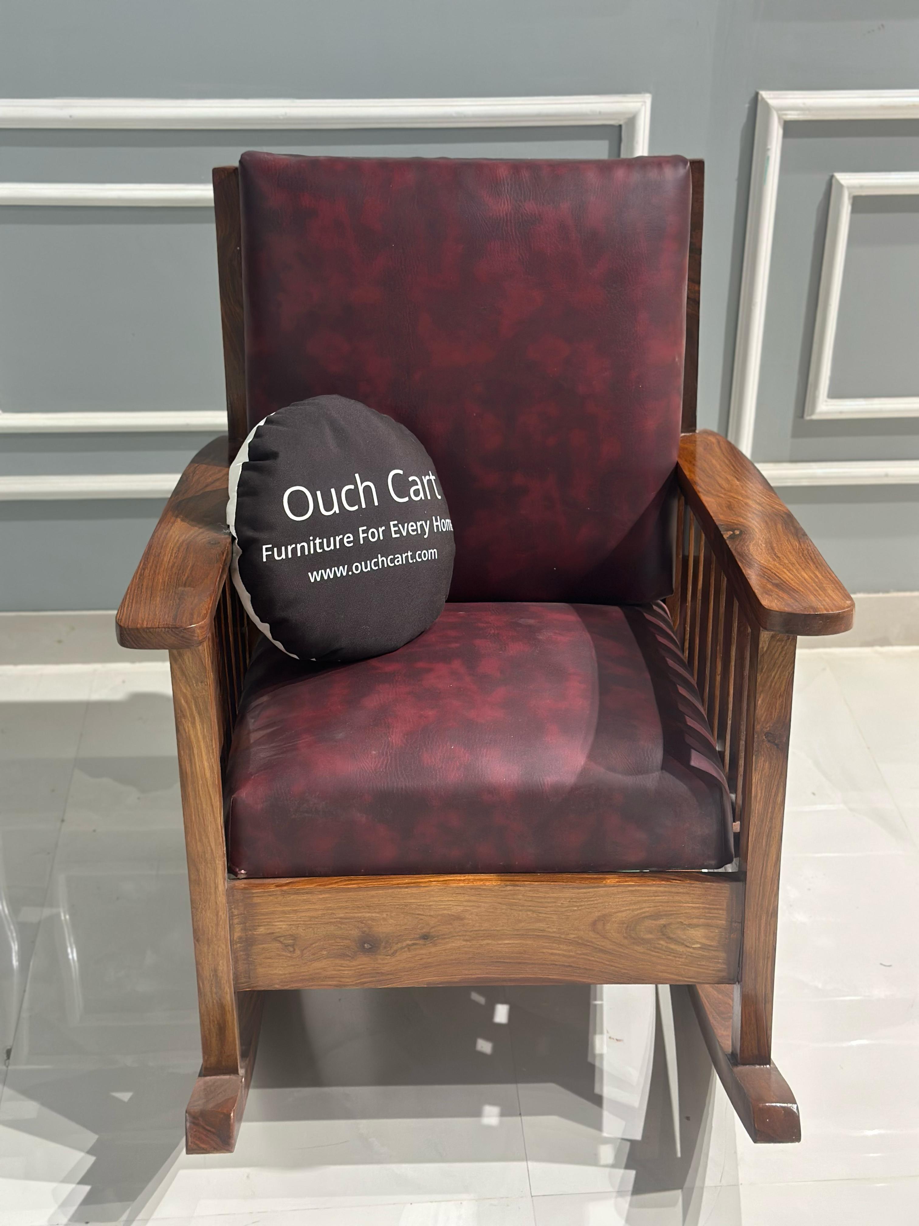 Handcrafted Sheesham Wood Rocking Chair 