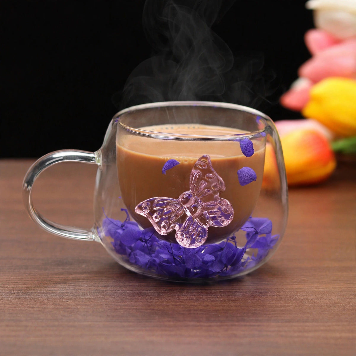 Titli Bloom Glass Mug Pink