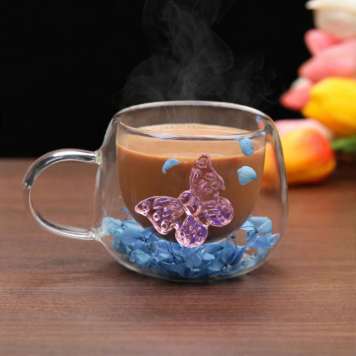 Titli Bloom Glass Mug Pink