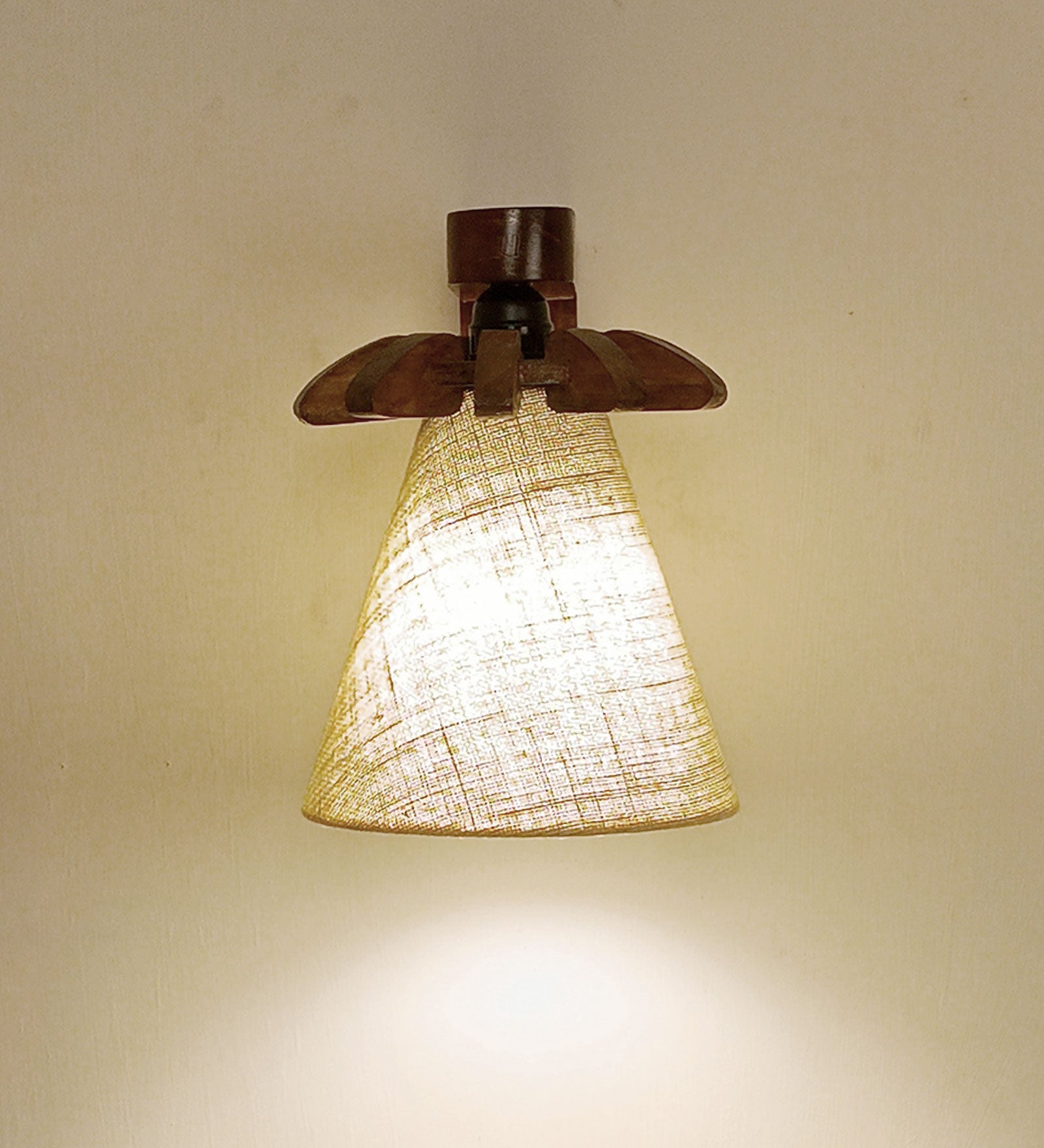 Whirl Brown Wooden Wall Light (BULB NOT INCLUDED)