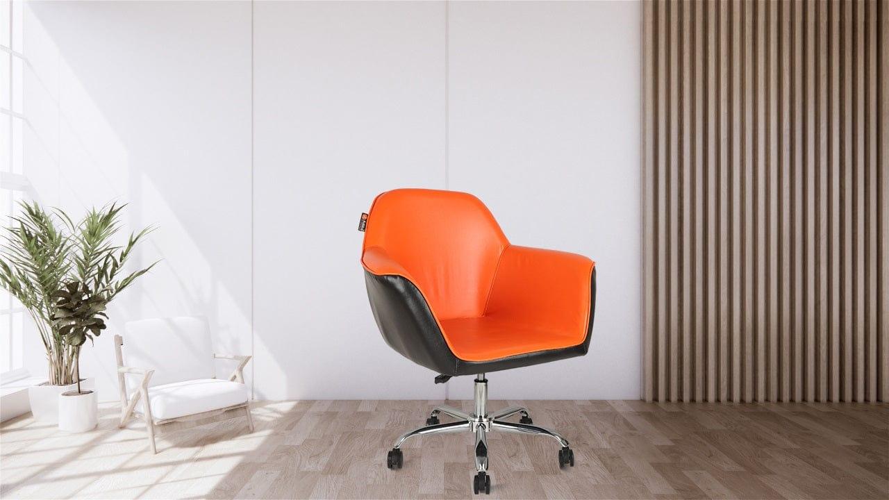 Adiko Lounge Chair in Orange / Black Color - Ouch Cart 