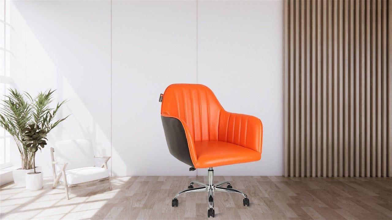 Adiko Lounge Chair in Orange / Black Color - Ouch Cart 