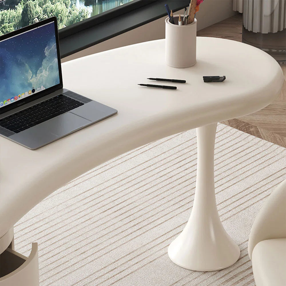 Premium Modern Study Desk with 3-Drawer Storage Cabinet | Eco-Friendly Lacquer Finish Office Table