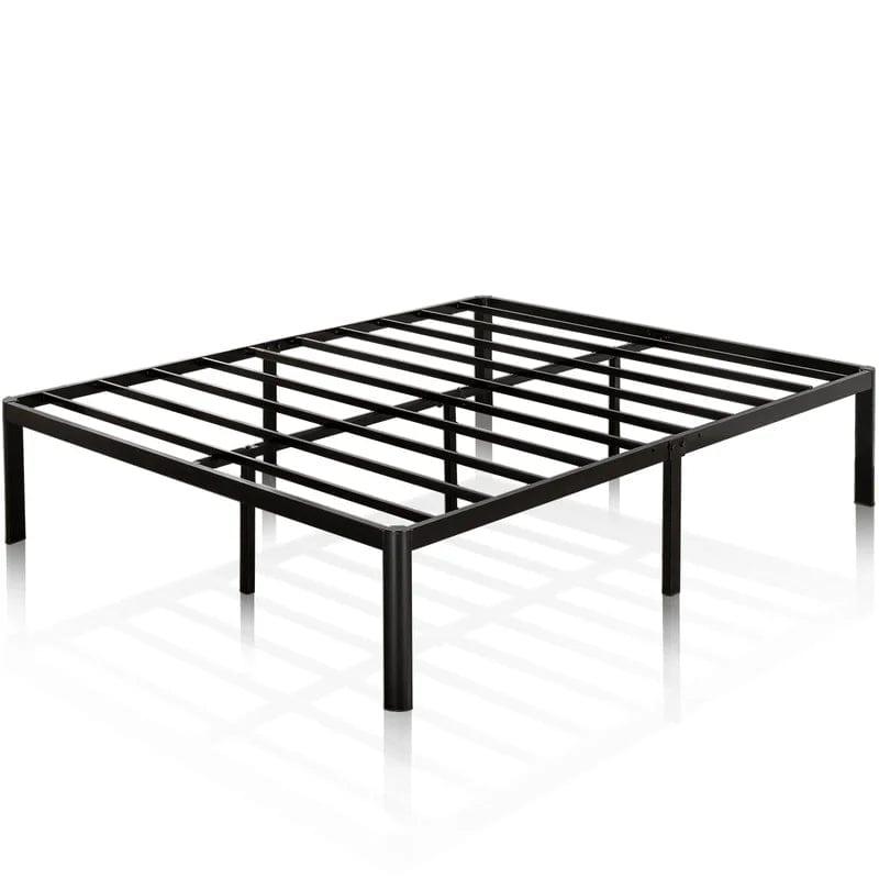 Whitlow Minimal Black Bed Frame With Curved Feet - Ouch Cart 