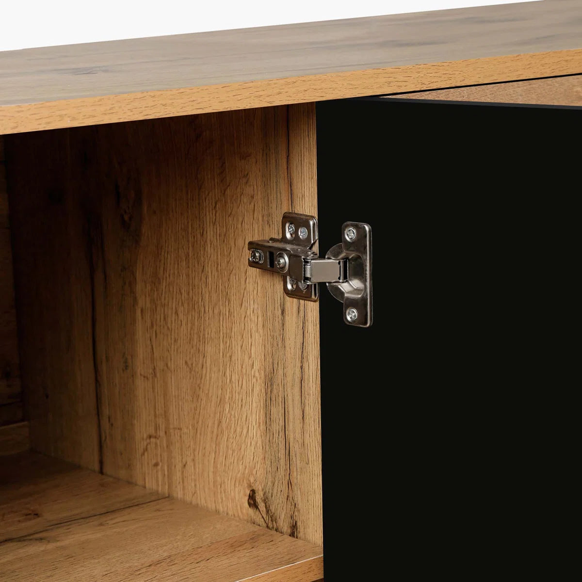 Wood Storage Cabinet with Carved Door and Metal Handle, Versatile and Stylish for Home Decor